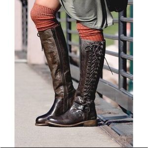 Like New! Free People & Bed Stu Burnley Corset Lace Up Tall Boots